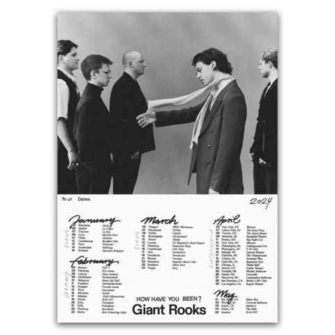 Tour Poster 2024 by Giant Rooks - Poster - shop now at Giant Rooks store