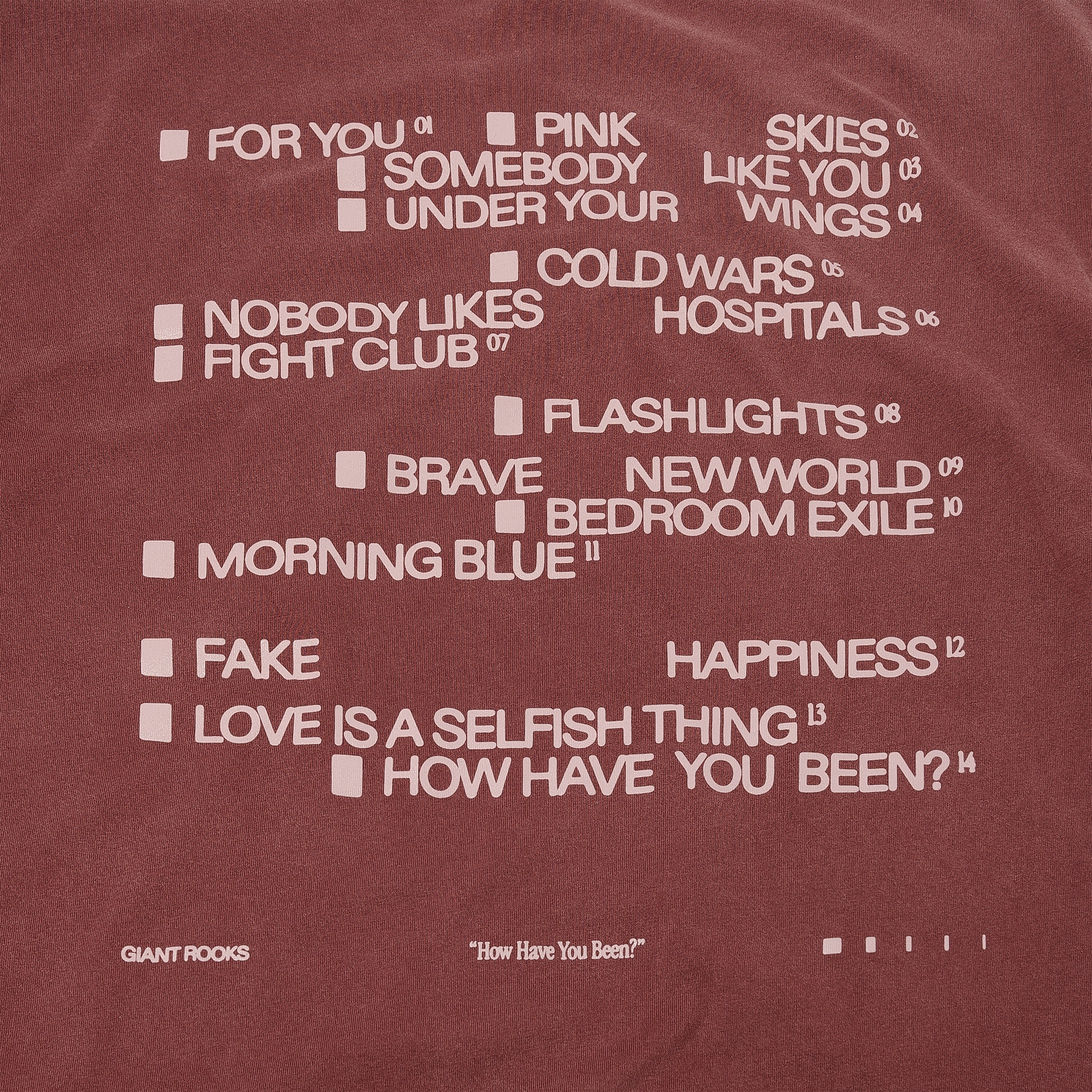 Giant Rooks Tracklisting T-Shirt 345992